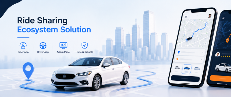 Complete Ride Sharing Rider & Driver Mobile Apps with Web Admin Panel-Image